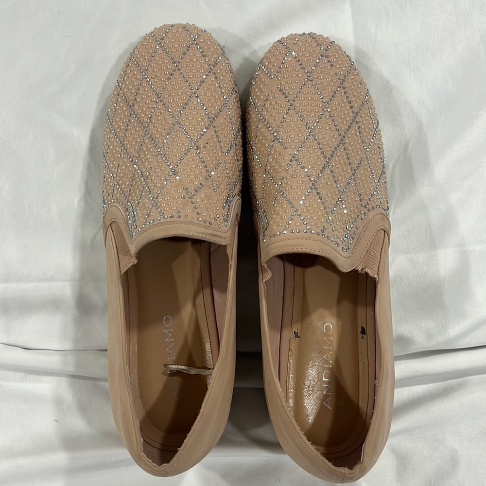 Andiamo studded front slip on espadrille